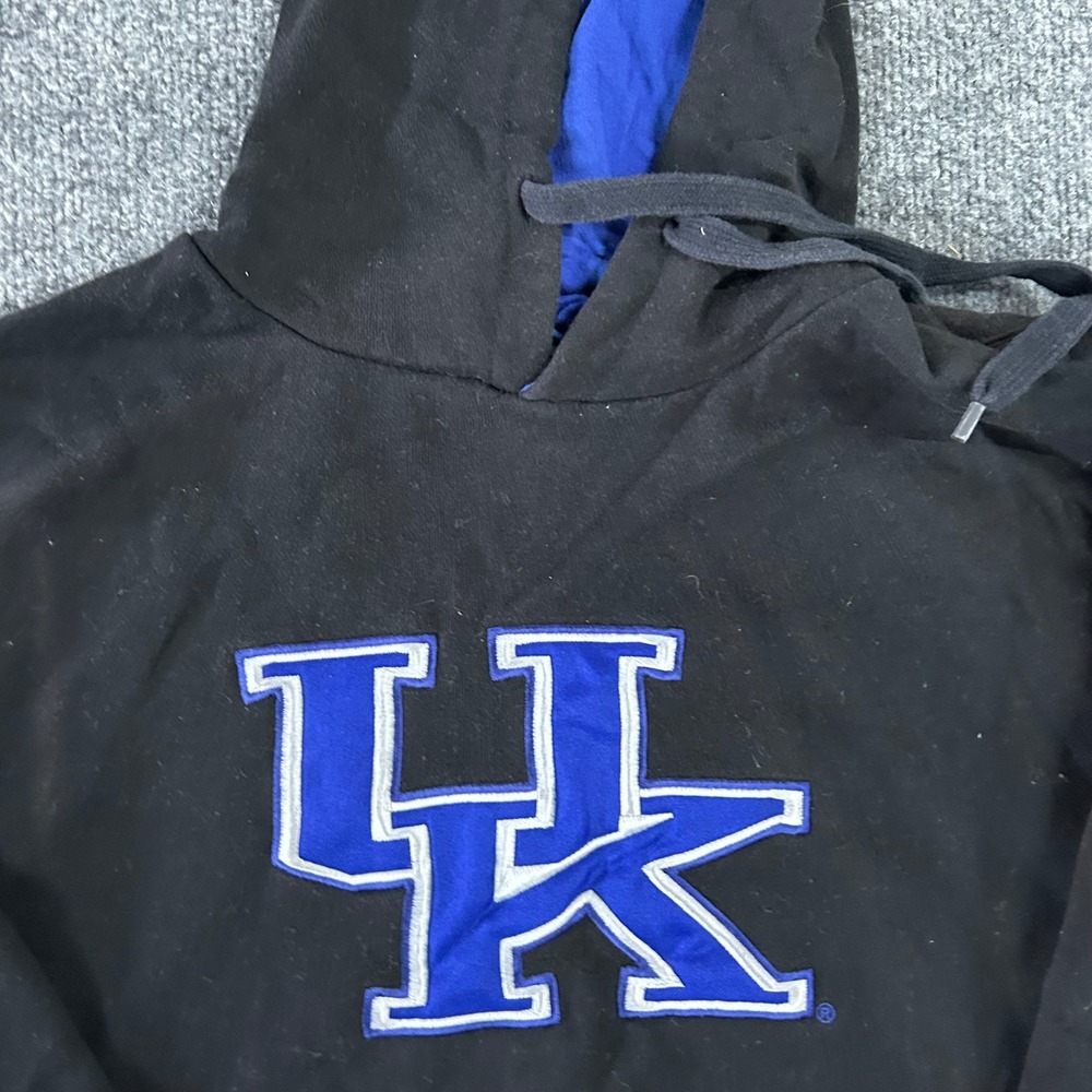Old Varsity Brand Hoodie Mens Size M Black Kentucky Wildcats NCAA Pullover Logo